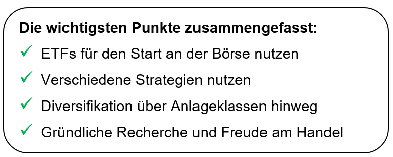 Die wichtigsten Punkte für erfolgreiches Investieren