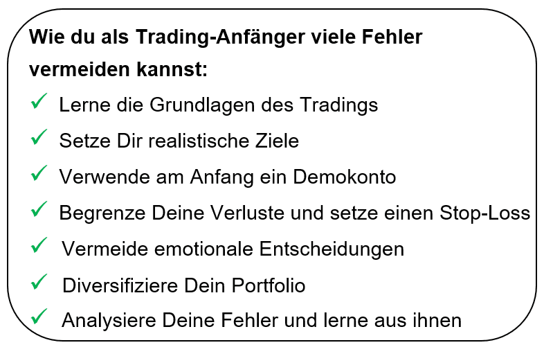 Trading-Fehler, die Du vermeiden kannst