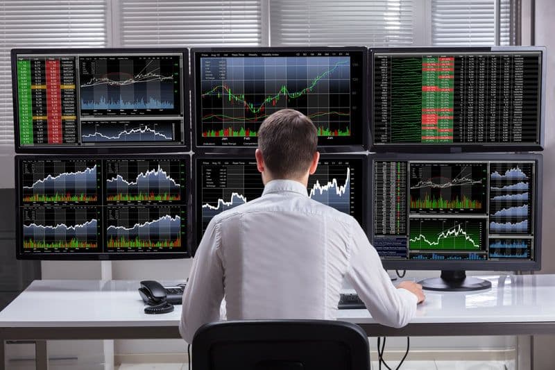 Trader an Monitoren