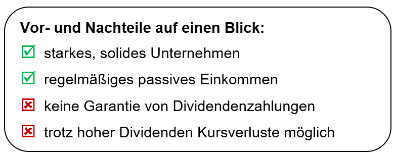 Vor- und Nachteile der Dividendenstrategie