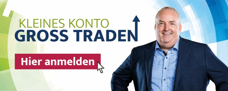 Kleines Konto groß traden Banner